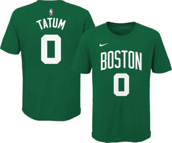 Nike Youth Boston Celtics Jayson Tatum #0 Green Cotton T-Shirt