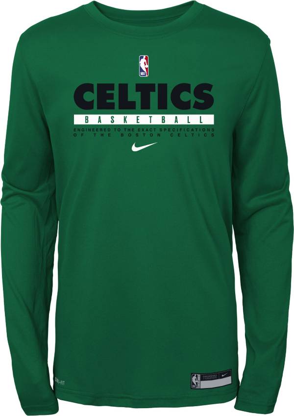 Nike Youth Boston Celtics Practice Performance Long Sleeve T-Shirt
