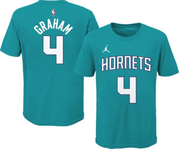 Jordan Youth Charlotte Hornets Devonte' Graham #4 Teal T-Shirt