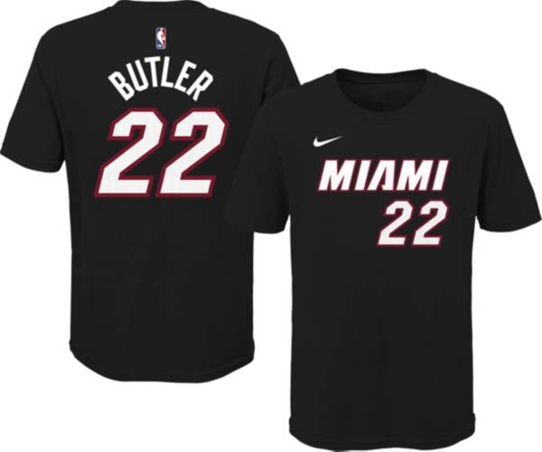 Nike Youth Miami Heat Jimmy Butler #22 Cotton Black T-Shirt