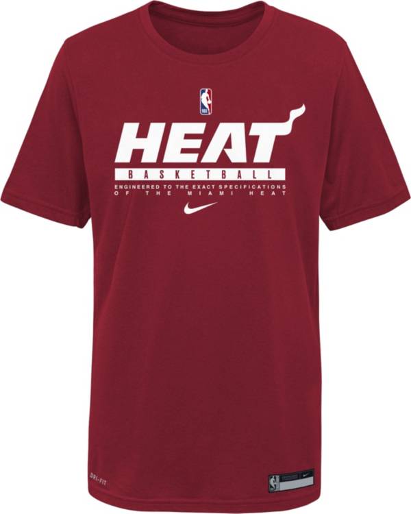 Nike Youth Miami Heat Red Practice Performance T-Shirt