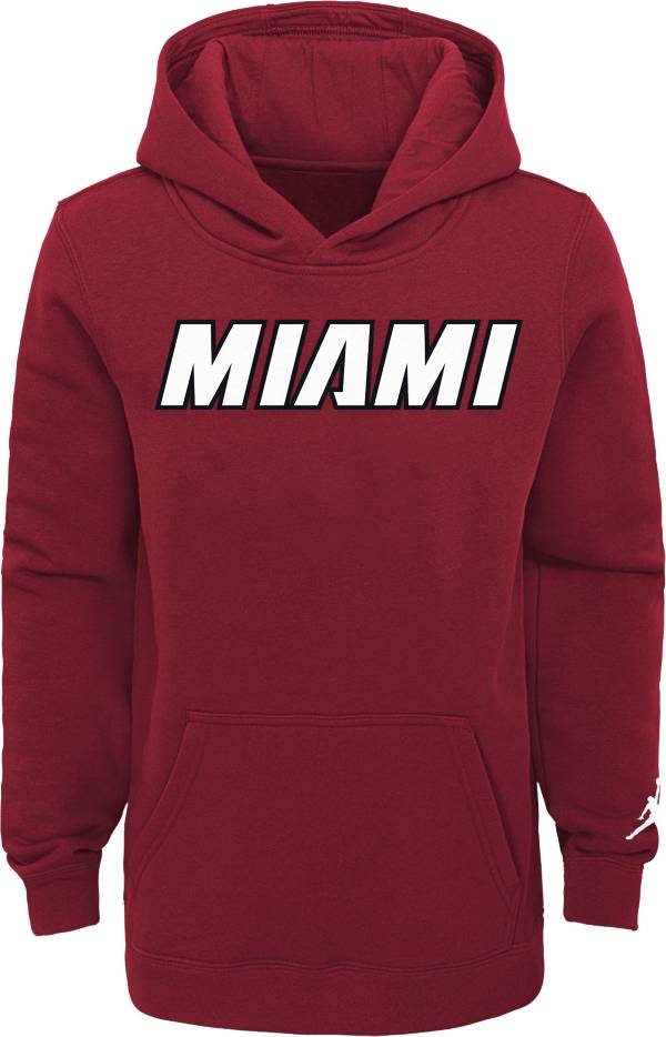 Jordan Youth Miami Heat Red Statement Pullover Hoodie