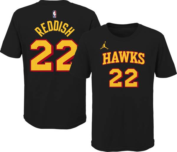 Jordan Youth Atlanta Hawks Cam Reddish #22 Statement Black T-Shirt