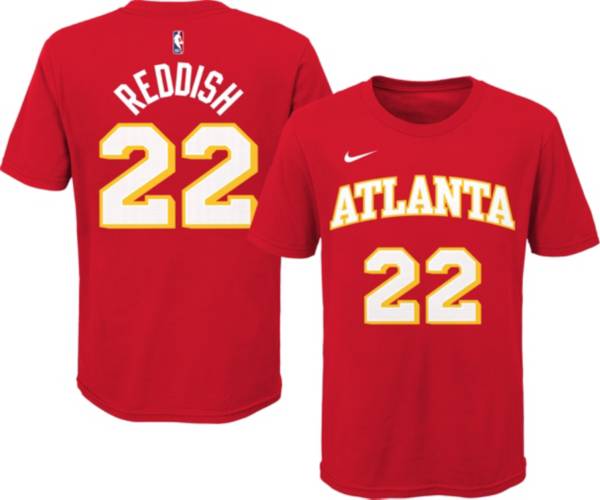 Nike Youth Atlanta Hawks Cam Reddish #22 Red Cotton T-Shirt