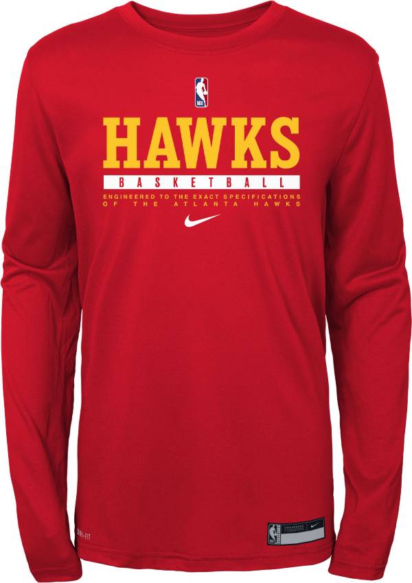 Nike Youth Atlanta Hawks Practice Performance Long Sleeve T-Shirt