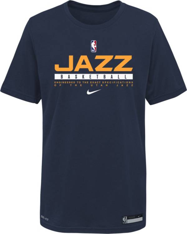 Nike Youth Utah Jazz Blue Practice Performance T-Shirt