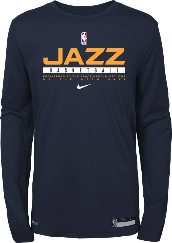Nike Youth Utah Jazz Practice Performance Long Sleeve T-Shirt