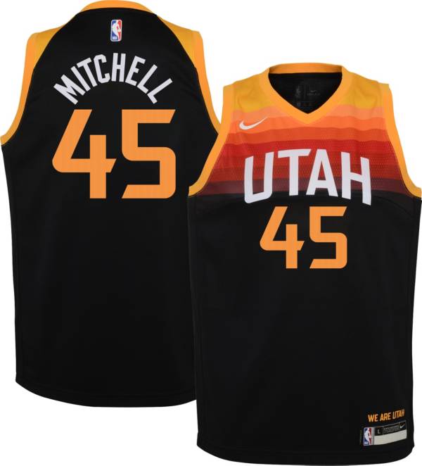 Nike Youth 2020-21 City Edition Utah Jazz Donovan Mitchell #45 Dri-FIT Swingman Jersey