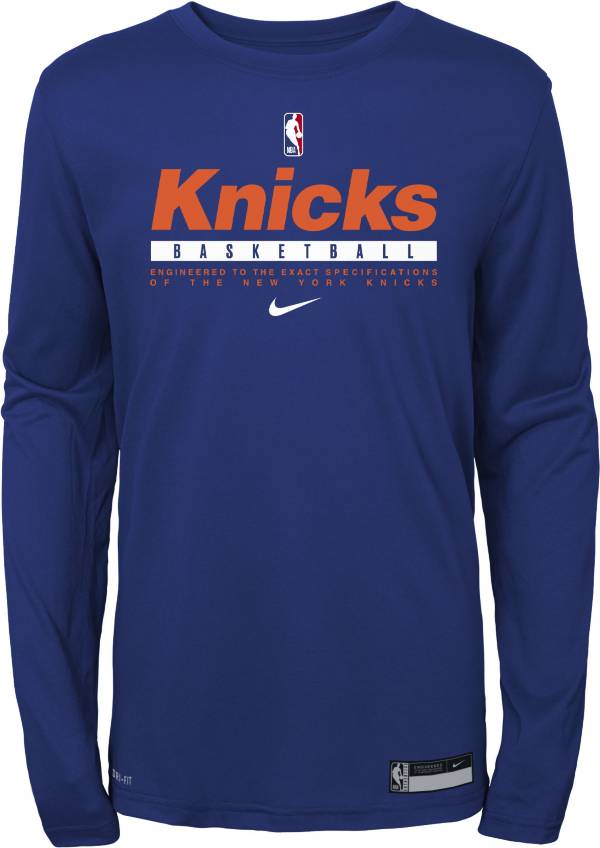 Nike Youth New York Knicks Practice Performance Long Sleeve T-Shirt