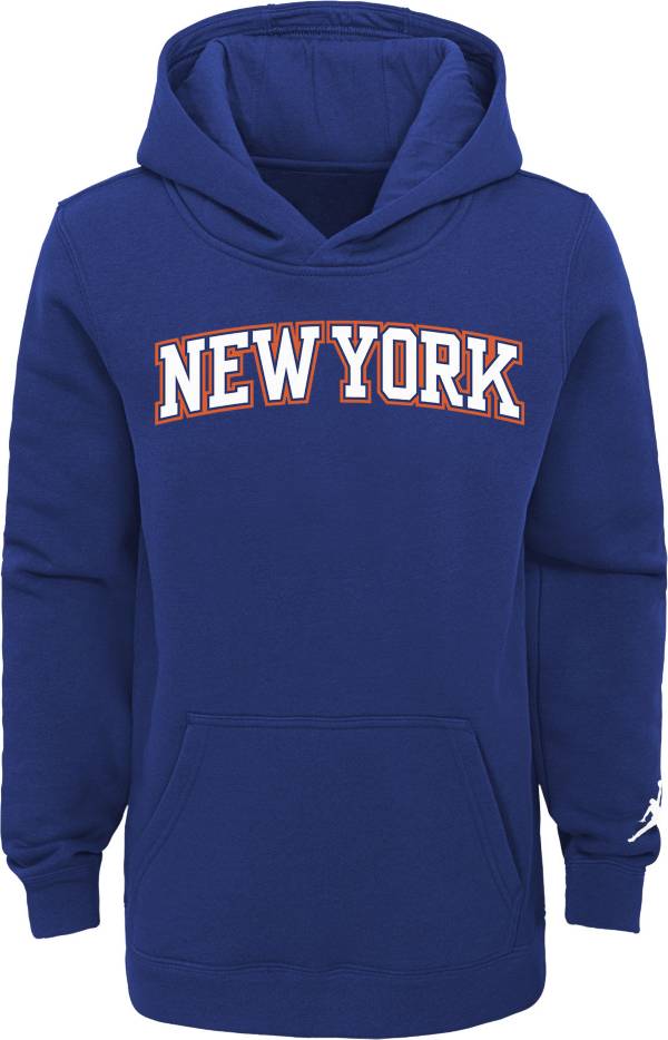 Jordan Youth New York Knicks Blue Statement Pullover Hoodie product image