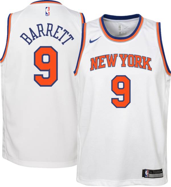 Nike Youth New York Knicks RJ Barrett #9 Dri-FIT Swingman White Jersey