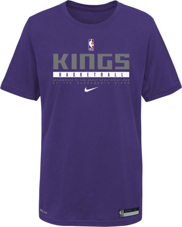 Nike Youth Sacramento Kings Purple Practice Performance T-Shirt