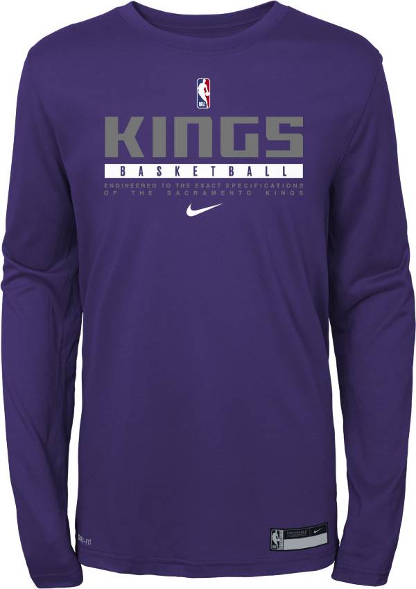 Nike Youth Sacramento Kings Practice Performance Long Sleeve T-Shirt