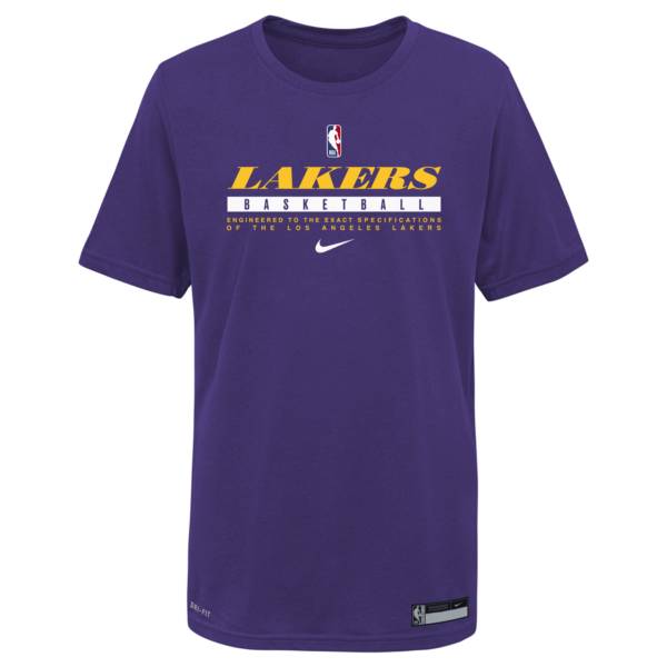 Nike Youth Los Angeles Lakers Purple Practice Performance T-Shirt