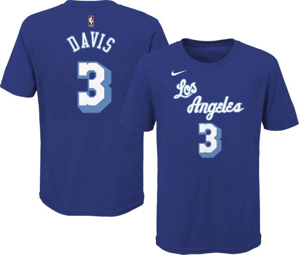 Nike Youth Los Angeles Lakers Anthony Davis #3 Dri-FIT Hardwood Classic T-Shirt