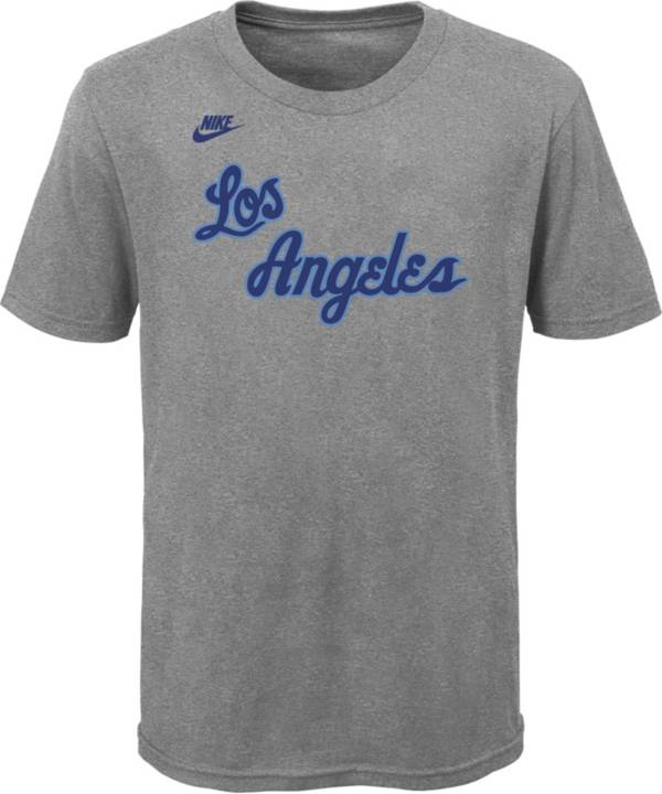 Nike Youth Los Angeles Lakers Grey Hardwood Classic T-Shirt