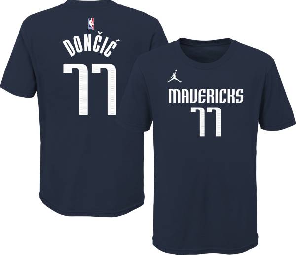 Jordan Youth Dallas Mavericks Luka Doncic #77 Blue Statement T-Shirt