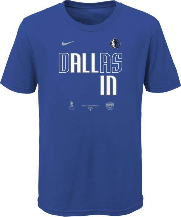 Nike Youth Dallas Mavericks Blue 2020 Playoffs Bound 'All In' Mantra T-Shirt