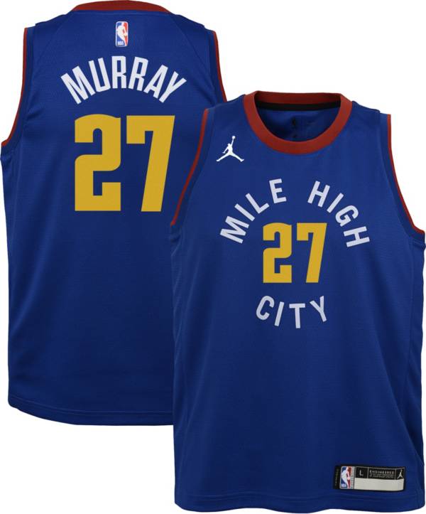 Jordan Youth Denver Nuggets Jamal Murray #27 Blue 2020-21 Dri-FIT Statement Swingman Jersey