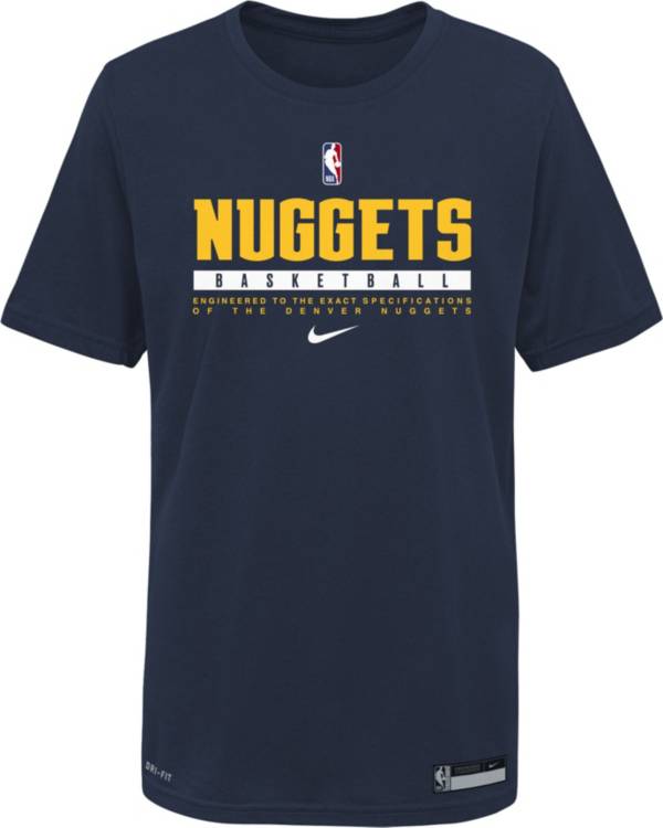 Nike Youth Denver Nuggets Blue Practice Performance T-Shirt