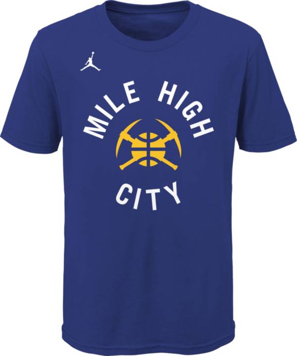 Jordan Youth Denver Nuggets Blue Statement T-Shirt