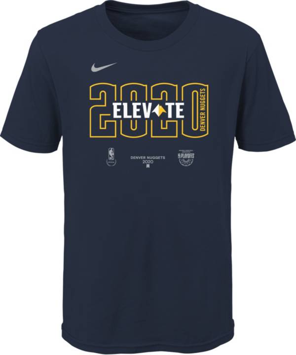 Nike Youth Denver Nuggets Navy 2020 Playoffs Bound 'Elevate' Mantra T-Shirt