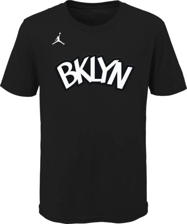 Jordan Youth Brooklyn Nets Black Statement T-Shirt