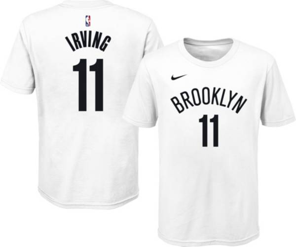 Nike Youth Brooklyn Nets Kyrie Irving #11 Cotton White T-Shirt