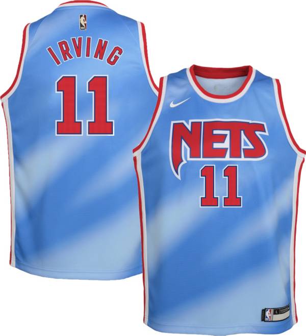 Nike Youth Brooklyn Nets Kyrie Irving #11 Blue Dri-FIT Hardwood Classic Jersey