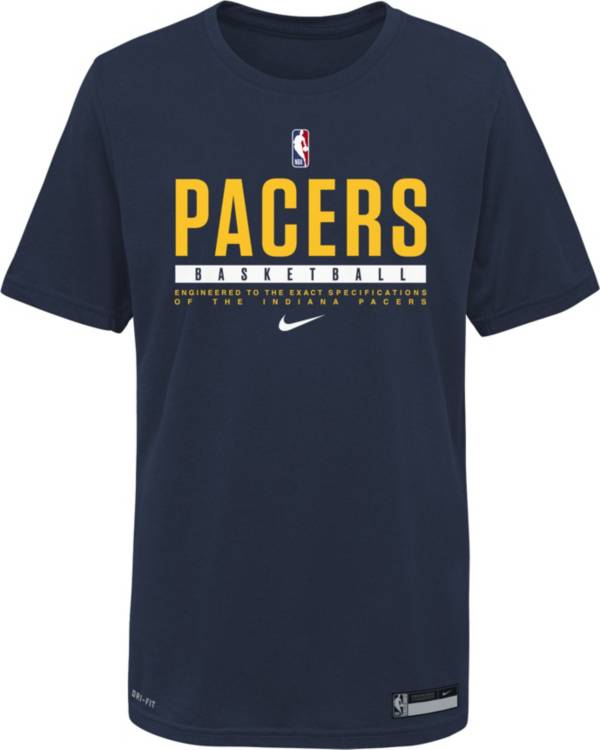 Nike Youth Indiana Pacers Blue Practice Performance T-Shirt