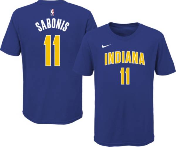 Nike Youth 2020-21 City Edition Indiana Pacers Domantas Sabonis #11 Cotton T-Shirt