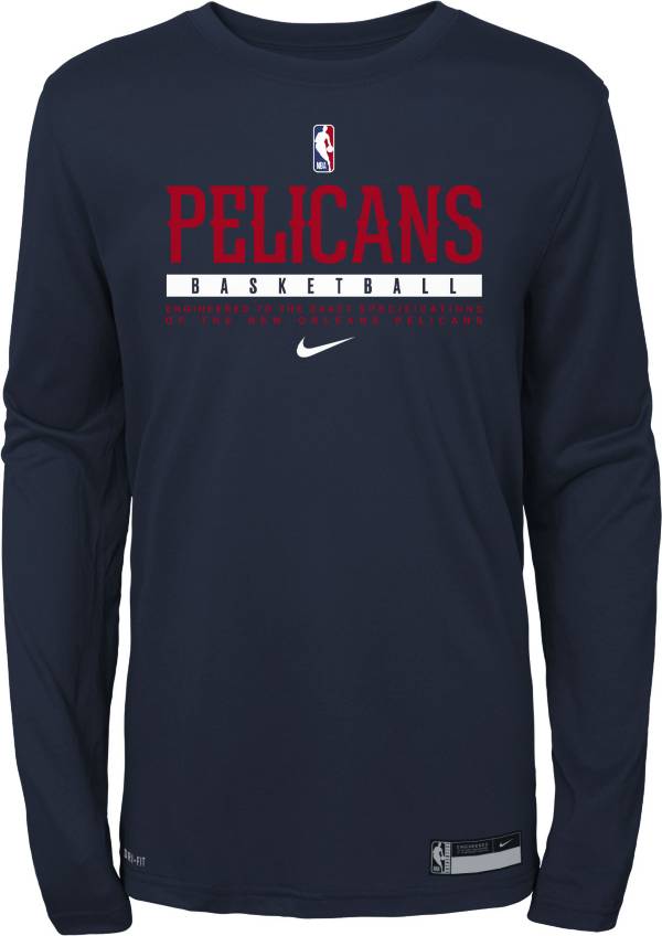 Nike Youth New Orleans Pelicans Practice Performance Long Sleeve T-Shirt