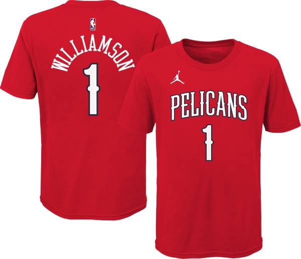 Jordan Youth New Orleans Pelicans Zion Williamson #1 Red Statement T-Shirt