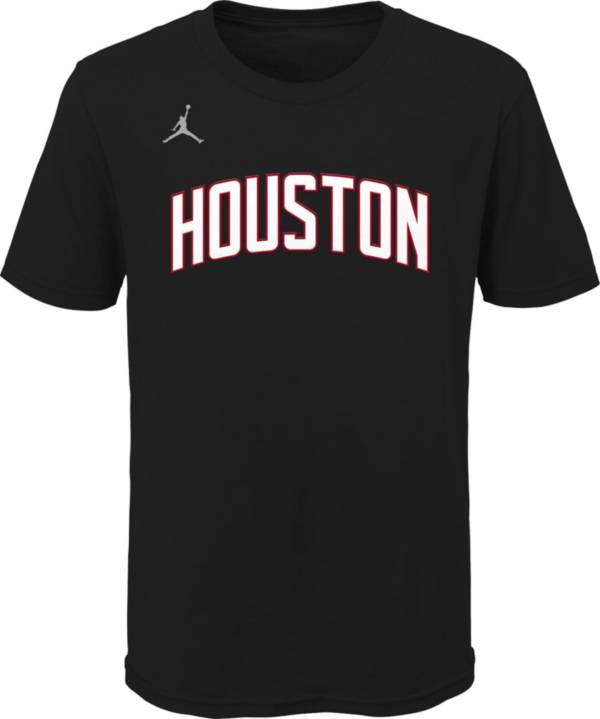 Jordan Youth Houston Rockets Black Statement T-Shirt