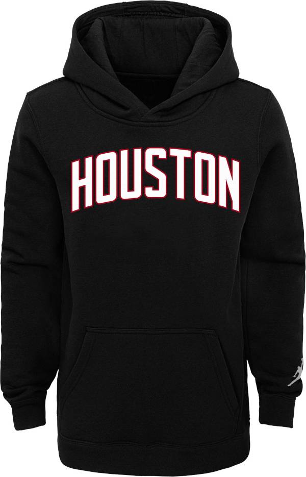 Jordan Youth Houston Rockets Black Statement Pullover Hoodie