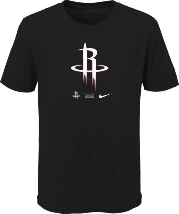 Nike Youth Houston Rockets Black Logo T-Shirt