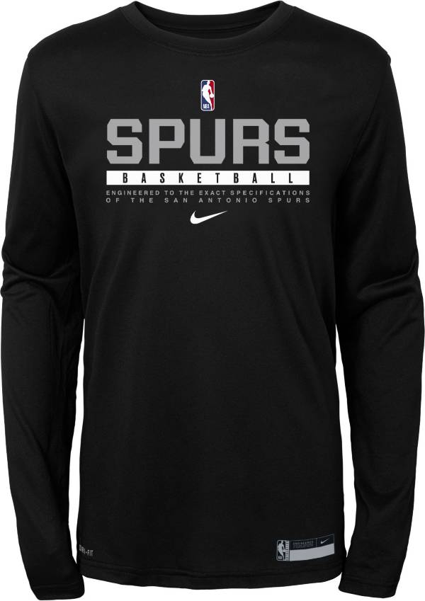 Nike Youth San Antonio Spurs Practice Performance Long Sleeve T-Shirt