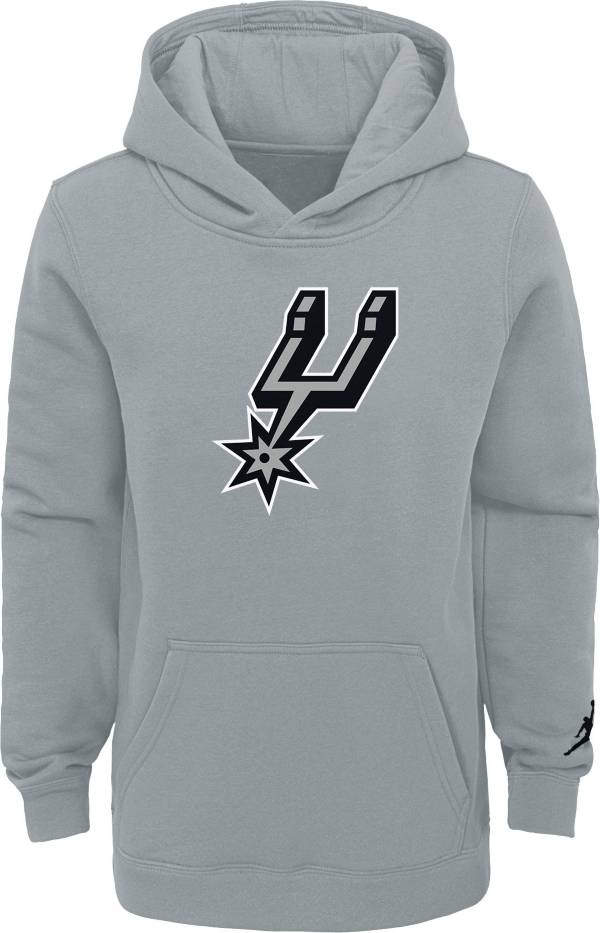 Jordan Youth San Antonio Spurs Grey Statement Pullover Hoodie