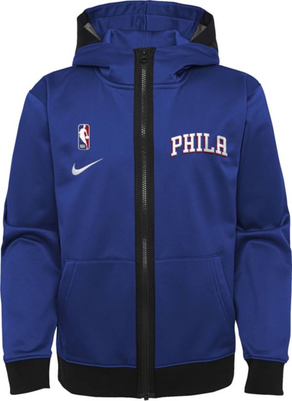 Nike Youth Philadelphia 76ers Blue Spotlight Full-Zip Hoodie