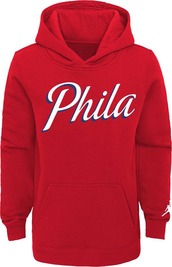 Jordan Youth Philadelphia 76ers Red Statement Pullover Hoodie product image