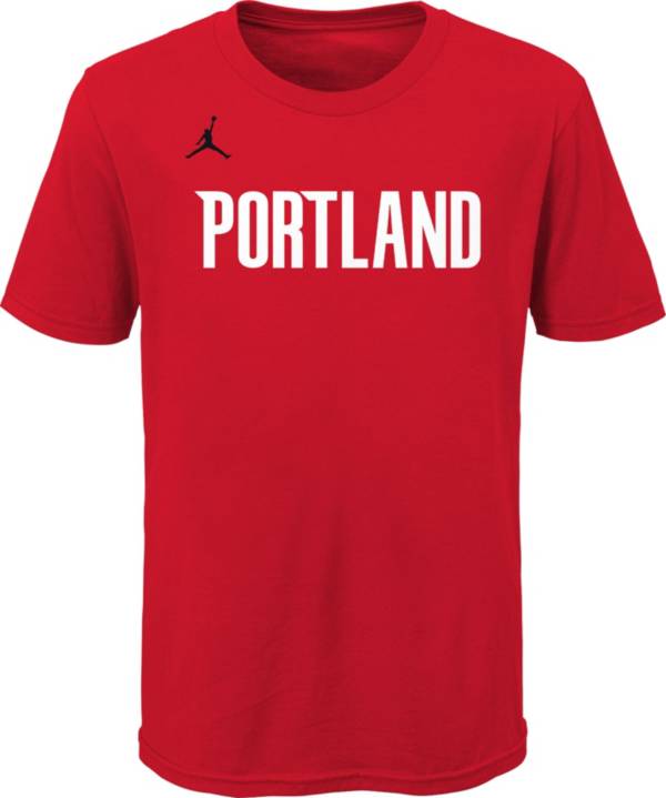 Jordan Youth Portland Trail Blazers Red Statement T-Shirt