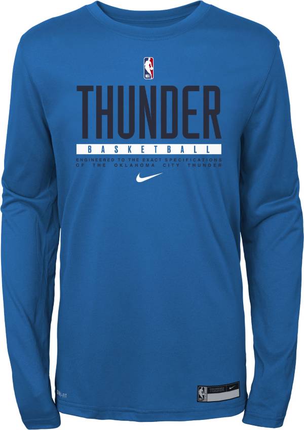 Nike Youth Oklahoma City Thunder Practice Performance Long Sleeve T-Shirt