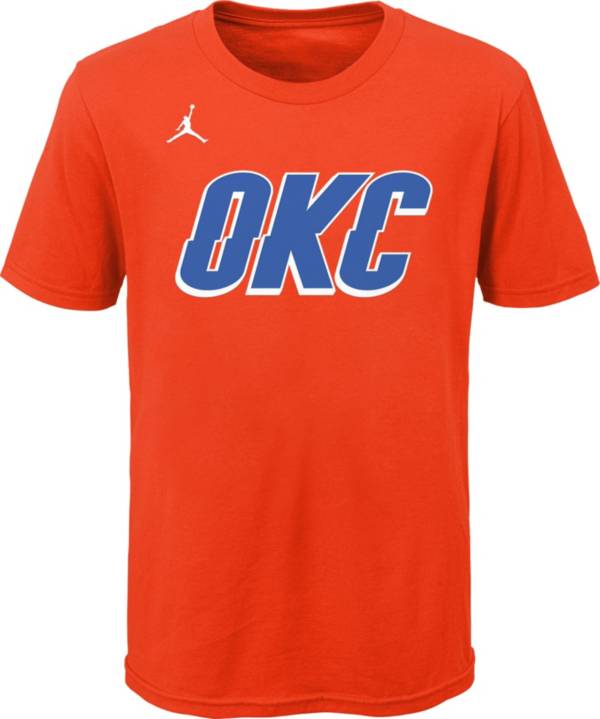 Jordan Youth Oklahoma City Thunder Orange Statement T-Shirt