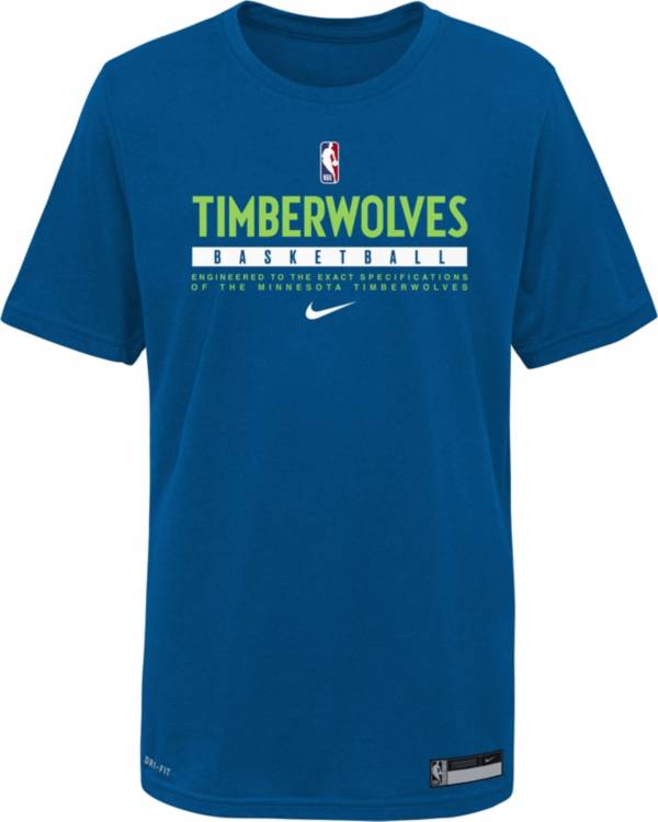 Nike Youth Minnesota Timberwolves Blue Practice Performance T-Shirt