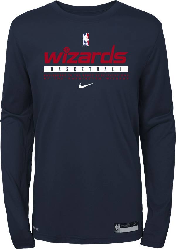 Nike Youth Washington Wizards Practice Performance Long Sleeve T-Shirt