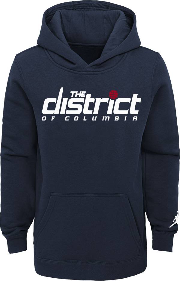 Jordan Youth Washington Wizards Blue Statement Pullover Hoodie