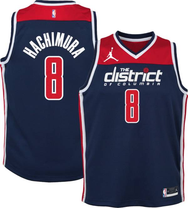 Jordan Youth Washington Wizards Rui Hachimura #8 Navy 2020-21 Dri-FIT Statement Swingman Jersey