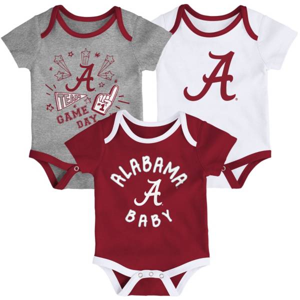 Gen2 Infant Alabama Crimson Tide Crimson Champ 3-Piece Onesie Set