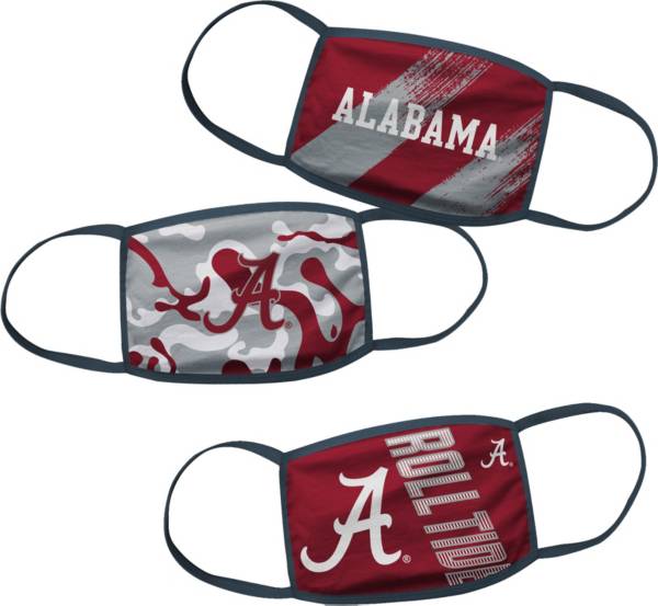 Outerstuff Boys' Alabama Crimson Tide 3-Pack Face Coverings