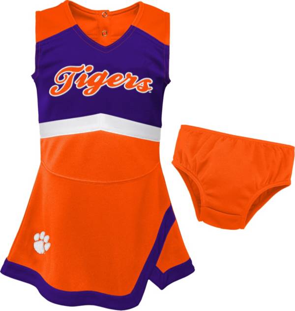 Gen2 Toddler Clemson Tigers Orange Cheer Captain 2-Piece Jumper Dress